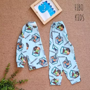 لباس راحتی ماینکرفت آبی